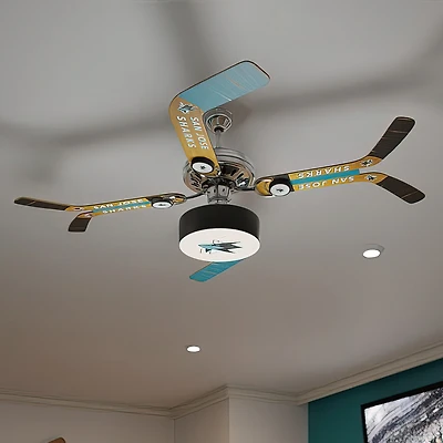 San Jose Sharks Split Stick Home Ceiling Fan