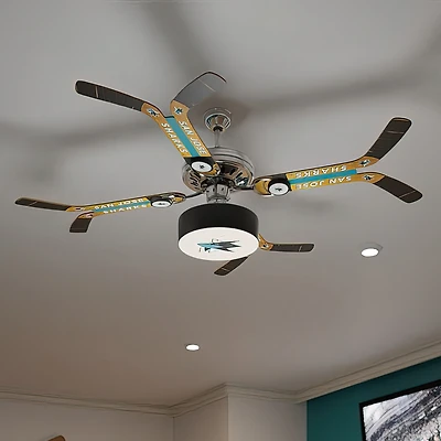 San Jose Sharks Double Stick Home Ceiling Fan