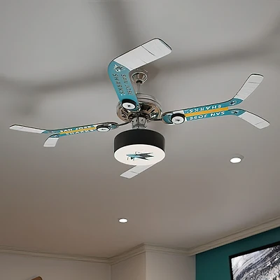 San Jose Sharks Split Stick Team Home Ceiling Fan