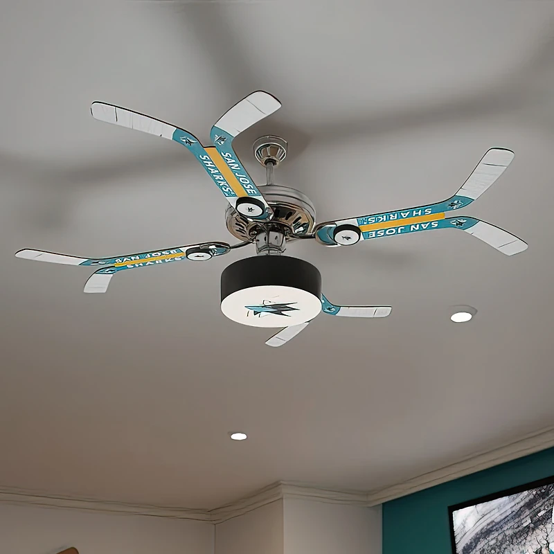 San Jose Sharks Double Stick Team Home Ceiling Fan