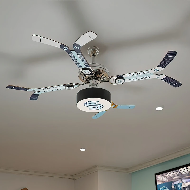 Seattle Kraken Mismatched Double Stick Ceiling Fan