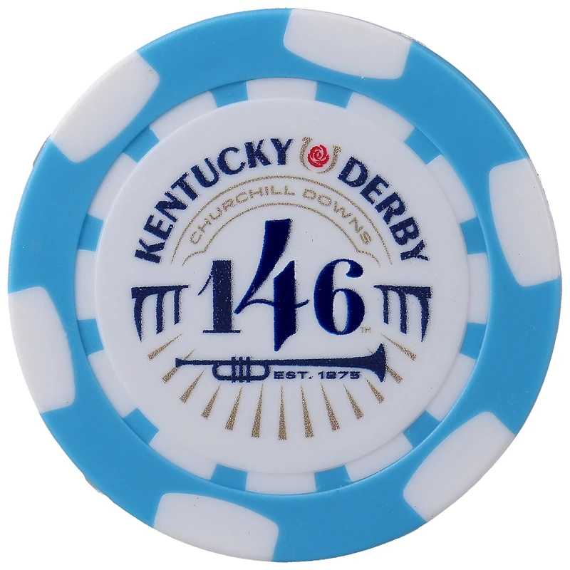 Ahead Light Blue Kentucky Derby 146 Poker Chip