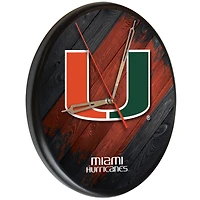 Miami Hurricanes 13'' Team Printed Wood Clock