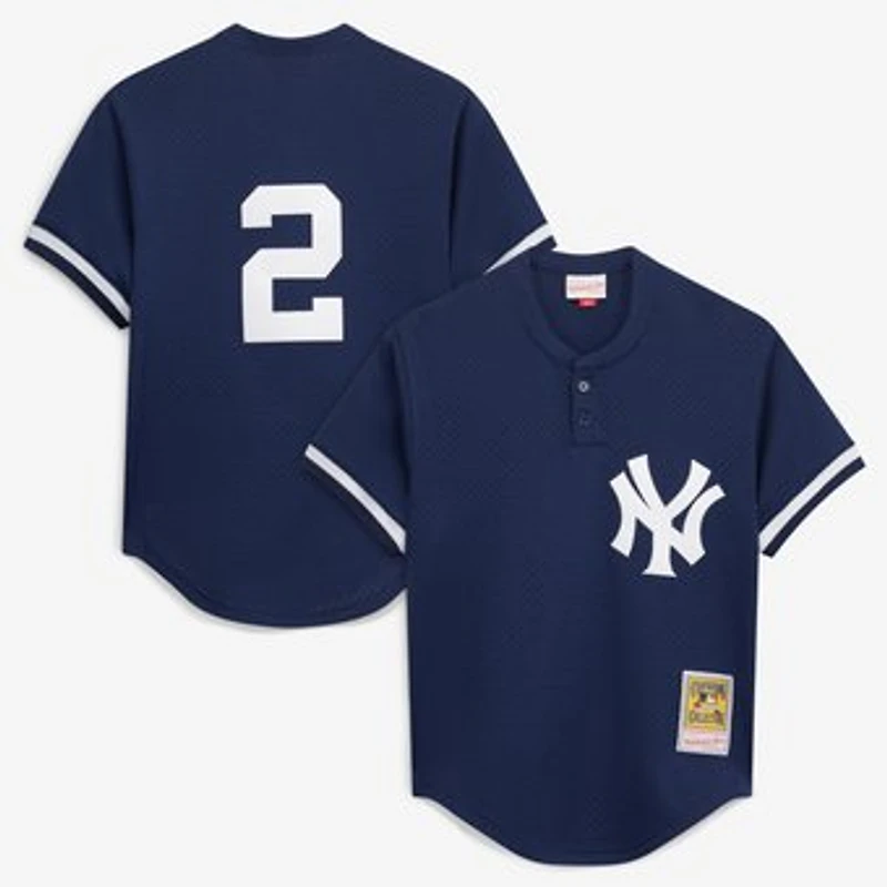Men's Mitchell & Ness Derek Jeter Navy New York Yankees Authentic Batting Practice Jersey