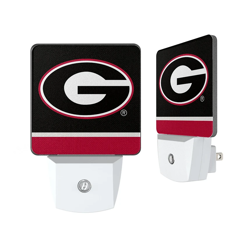 Georgia Bulldogs Stripe Design Nightlight 2-Pack