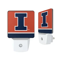 Illinois Fighting Illini Stripe Design Nightlight 2-Pack
