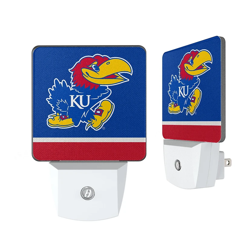 Kansas Jayhawks Stripe Design Nightlight 2-Pack