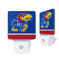 Kansas Jayhawks Stripe Design Nightlight 2-Pack