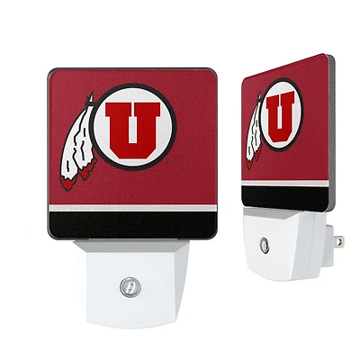 Utah Utes Stripe Design Nightlight 2-Pack