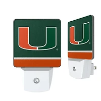 Miami Hurricanes Stripe Design Nightlight 2-Pack