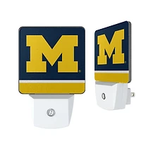 Michigan Wolverines Stripe Design Nightlight 2-Pack