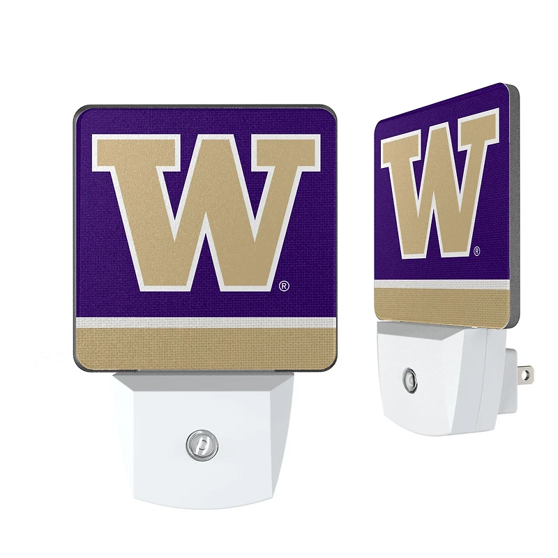 Washington Huskies Stripe Design Nightlight 2-Pack