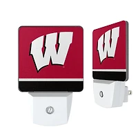 Wisconsin Badgers Stripe Design Nightlight 2-Pack