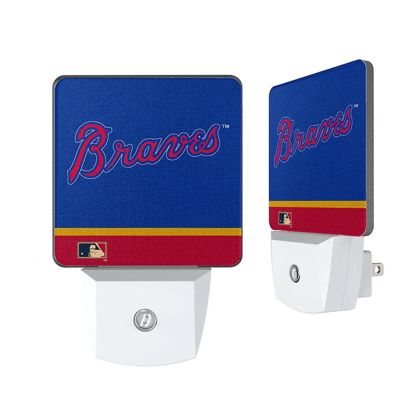 Atlanta Braves Stripe Design Nightlight 2-Pack