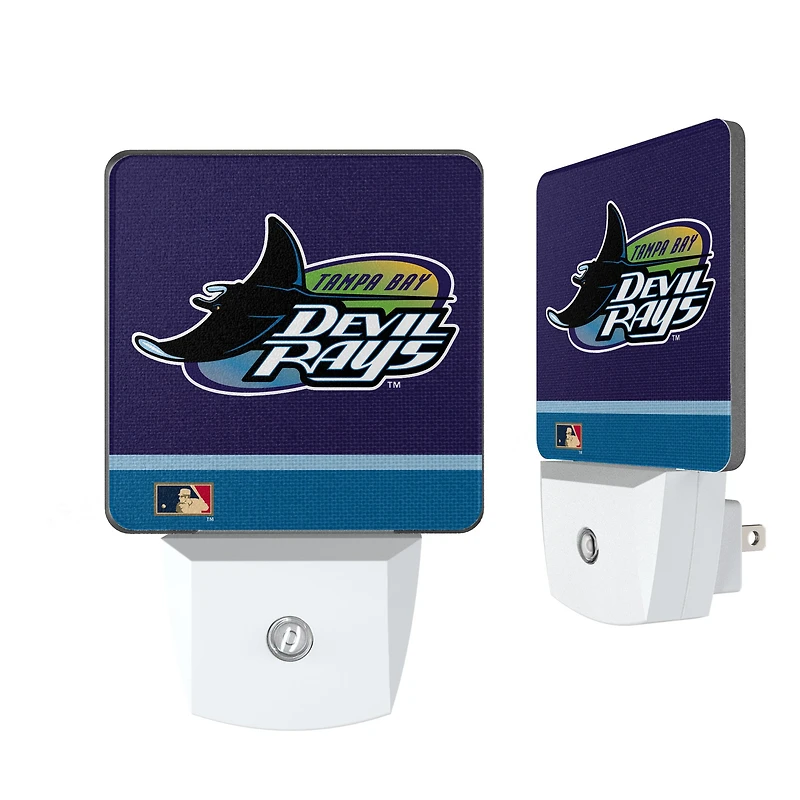 Tampa Bay Rays Throwback Logo Stripe Design Nightlight 2-Pack