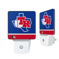 Texas Rangers Throwback Logo Stripe Design Nightlight 2-Pack