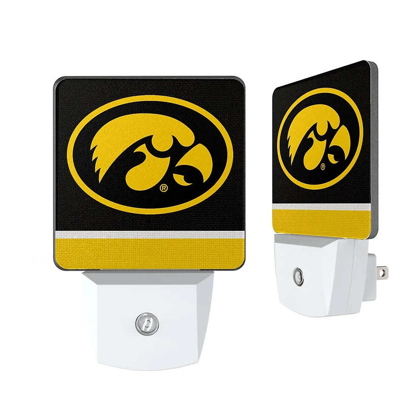 Iowa Hawkeyes Stripe Design Nightlight 2-Pack