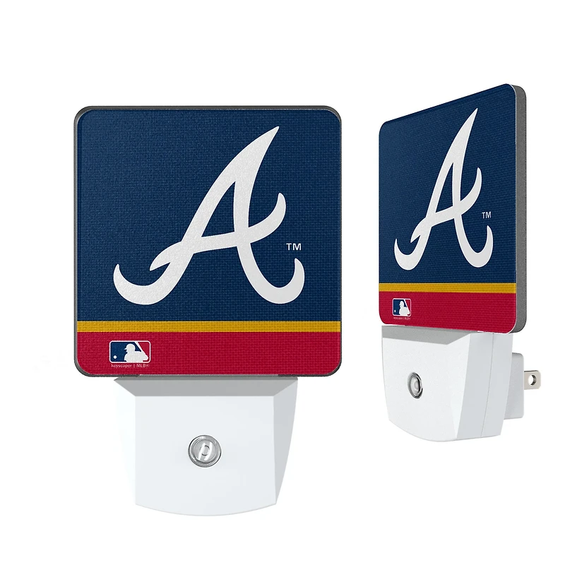 Atlanta Braves Alternate Logo Stripe Design Nightlight 2-Pack