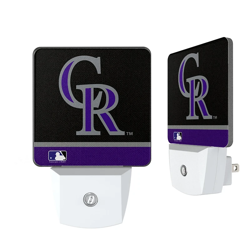 Colorado Rockies Stripe Design Nightlight 2-Pack
