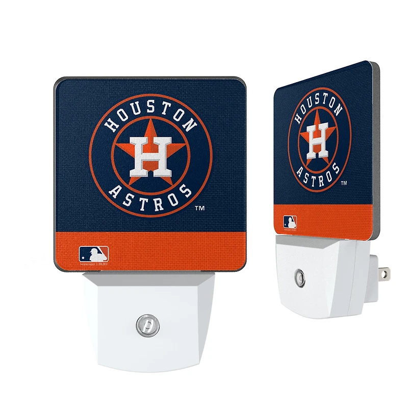 Houston Astros Primary Logo Stripe Design Nightlight 2-Pack