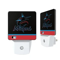 Miami Marlins Primary Logo Stripe Design Nightlight 2-Pack