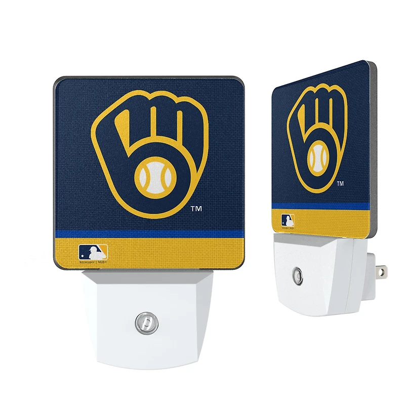 Milwaukee Brewers Stripe Design Nightlight 2-Pack