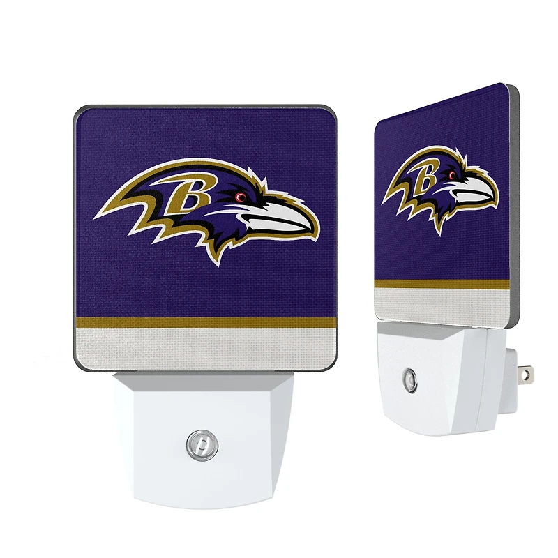 Baltimore Ravens Stripe Design Nightlight 2-Pack