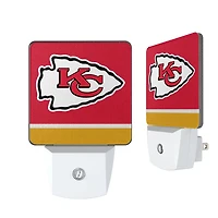 Kansas City Chiefs Stripe Design Nightlight 2-Pack