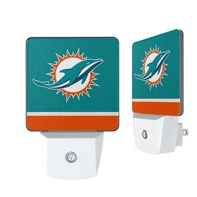 Miami Dolphins Stripe Design Nightlight 2-Pack