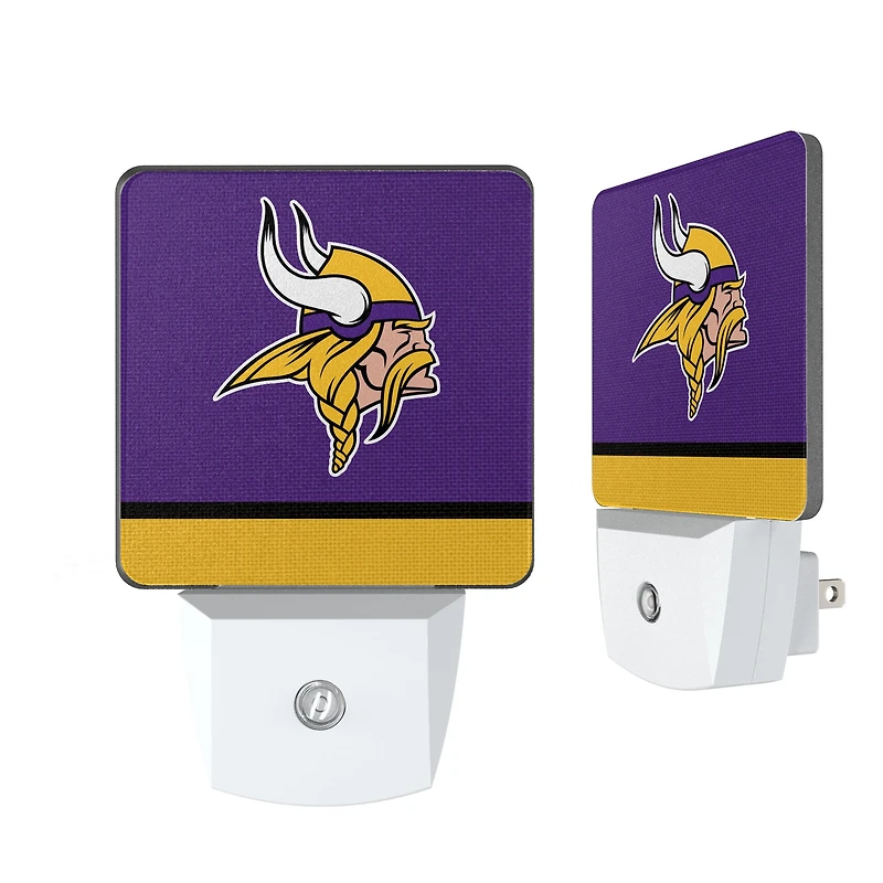 Minnesota Vikings Stripe Design Nightlight 2-Pack
