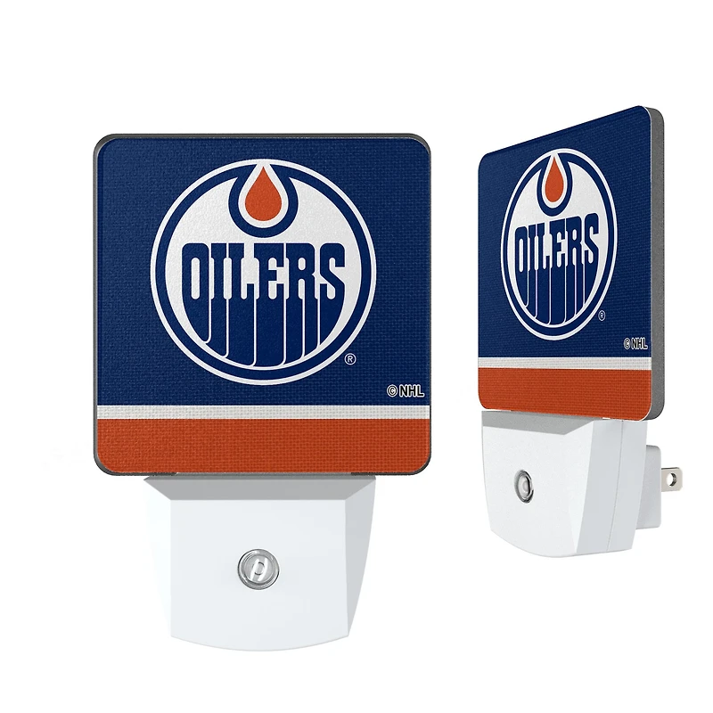 Edmonton Oilers Stripe Design Nightlight 2-Pack