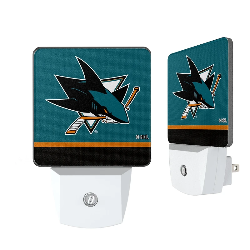 San Jose Sharks Stripe Design Nightlight 2-Pack