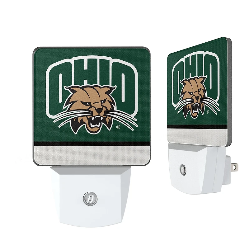 Ohio Bobcats Stripe Design Nightlight 2-Pack