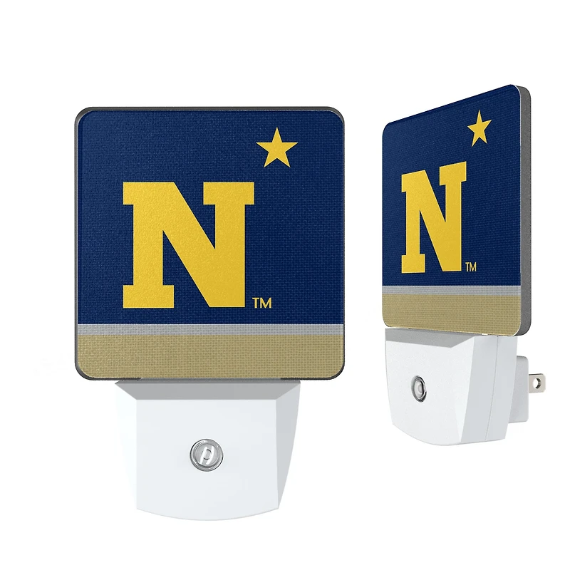 Navy Midshipmen Stripe Design Nightlight 2-Pack