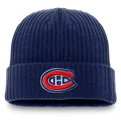Men's Fanatics  Navy Montreal Canadiens Core Primary Logo Cuffed Knit Hat