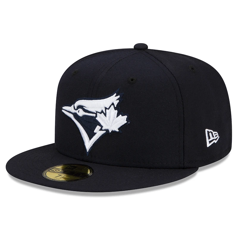 Men's New Era Navy Toronto Blue Jays White Logo 59FIFTY Fitted Hat