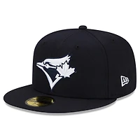 Men's New Era Navy Toronto Blue Jays White Logo 59FIFTY Fitted Hat