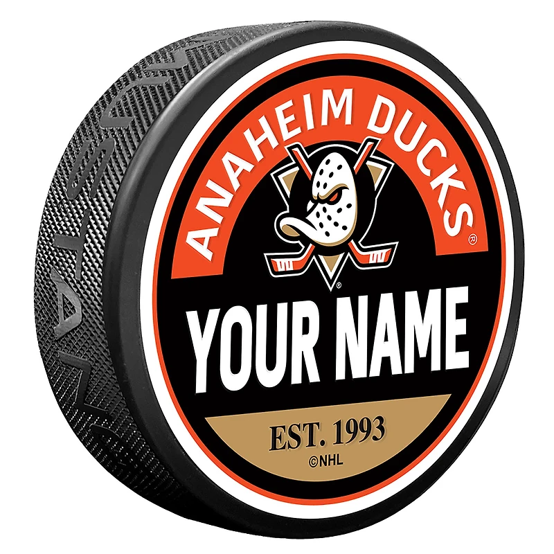 Anaheim Ducks Personalized Puck