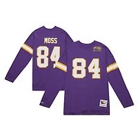 Men's Mitchell & Ness Randy Moss Purple Minnesota Vikings 2000 Retired Player Name Number Long Sleeve T-Shirt