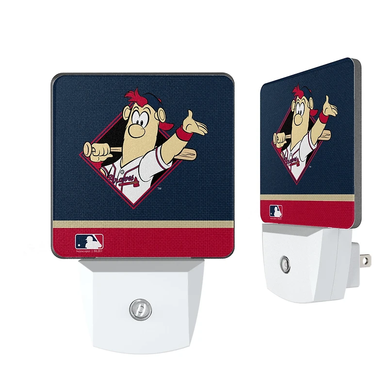 Atlanta Braves Stripe Mascot Nightlight 2-Pack