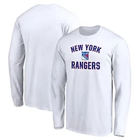 Men's White New York Rangers Victory Arch Long Sleeve T-Shirt