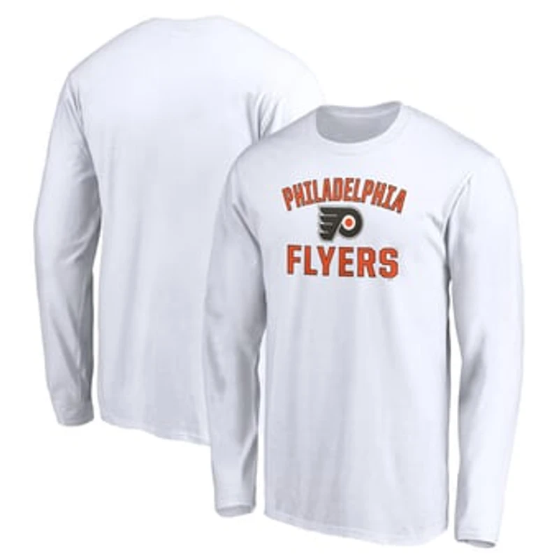 Men's White Philadelphia Flyers Victory Arch Long Sleeve T-Shirt