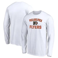 Men's White Philadelphia Flyers Victory Arch Long Sleeve T-Shirt