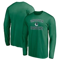 Men's Green Vancouver Canucks Victory Arch Long Sleeve T-Shirt