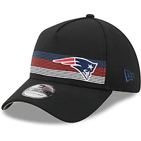 Men's New Era Black New England Patriots Flawless Stripe 39THIRTY Flex Hat