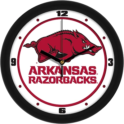 Arkansas Razorbacks 11.5'' Suntime Premium Glass Face Traditional Logo Wall Clock