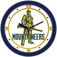 West Virginia Mountaineers 11.5'' Suntime Premium Glass Face Traditional Logo Wall Clock