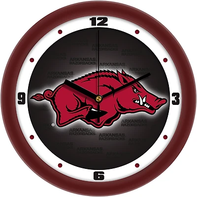Arkansas Razorbacks 11.5'' Suntime Premium Glass Face Dimension Wall Clock