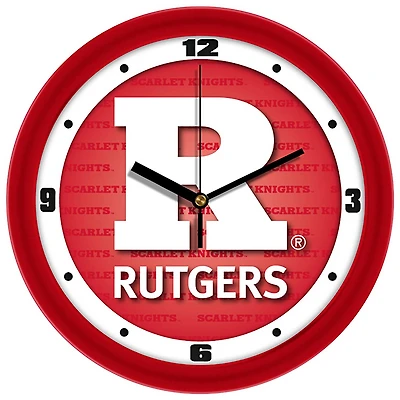 Rutgers Scarlet Knights 11.5'' Suntime Premium Glass Face Dimension Wall Clock
