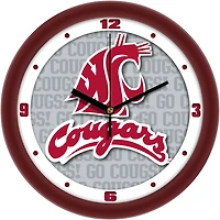 Washington State Cougars 11.5'' Suntime Premium Glass Face Dimension Wall Clock